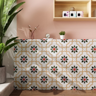 Light Yellow And Green 200x200mm Durable and firebrick Ceramic Rustic Tile For Bathroom And Living Room
