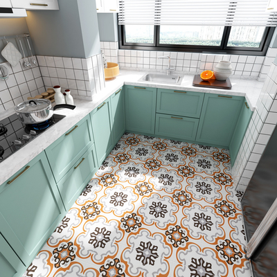 Firebrick Flower Brown And Gray 20x20cm Floor And Wall Ceramic Rustic Tiles For Bathroom And Kitchen