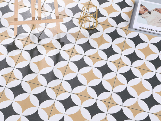 Black And Yellow 200x200mm Non-Slip Floor And Wall Ceramic Rustic Tiles And Indoor Tile For Balcony