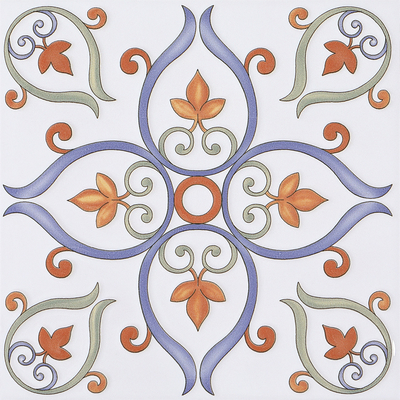 White And Blue Encaustic Wear-Resistant 20x20cm Floor Tiles For Balcony And Grade AAA Tile For Kitchen