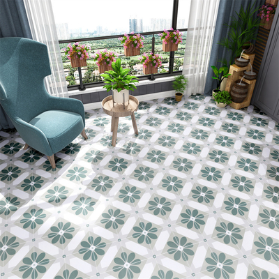 Firebrick And Durable 200x200mm Antibacterial Interior Floor Ceramic Rustic Tiles For Balcony And Green Tile For Living Room