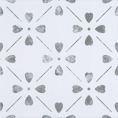 White 20x20cm Wear-Resistance Indoor Floral Ceramic Rustic Floor Tiles For Bathroom And Non-Slip Wall Tile For Living Room
