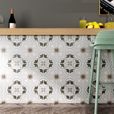 Wear-Resistant Gray Floor And Wall Floret Ceramic Rustic Tile 200x200mm And No Fade Tiles For Balcony