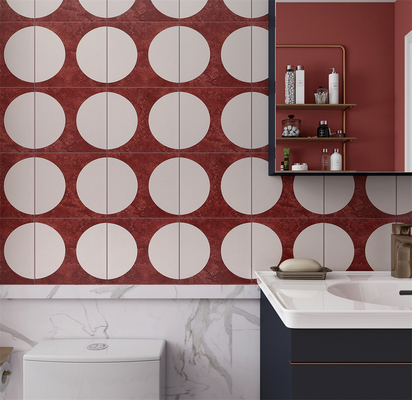 Red And Beige 20x20cm Inside Wall Ceramic Rustic Tile And Firebrick Tiles For Bathroom And Living Room