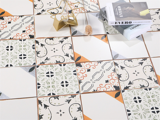 Beige wear-resistant 20x20cm Inside Wall Ceramic Rustic Tile For Living Room And Dining Room