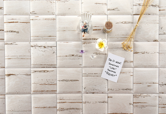 Beige 152x152mm Square Ceramic Indoor Bread Tiles For Kitchen Heat Insulation