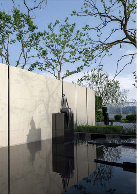 Beige Matte Clay Curtain Wall Tiles 600x1200mm Outdoor