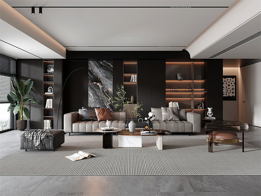 Matt Durable Black Floor Sintered Stone Slabs For Restaurant and Kitchen 1420x2700mm