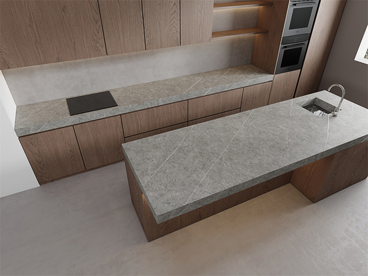 Gray 1420x2700mm Matte Polished Sintered Stone Slab For Hotel