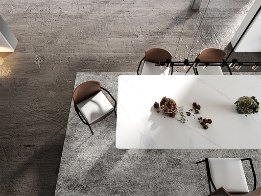 Indoor Floor 1420x2700mm Marble Slabs For Project And White Modern Sintered Stone Slab For Renovation