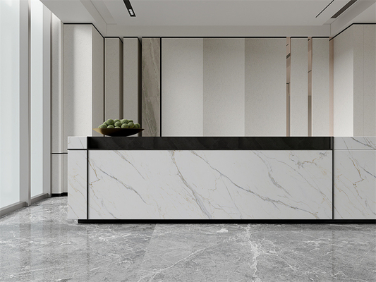 Durable Indoor Matt Carrara Floor Sintered Stone Slabs For Living Room 1420x2700mm
