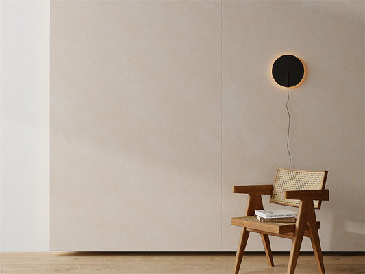 Linen Beige 160x320cm Polished Glazed Porcelain Sintered Stone Slab For Living Room Wear-Resistance