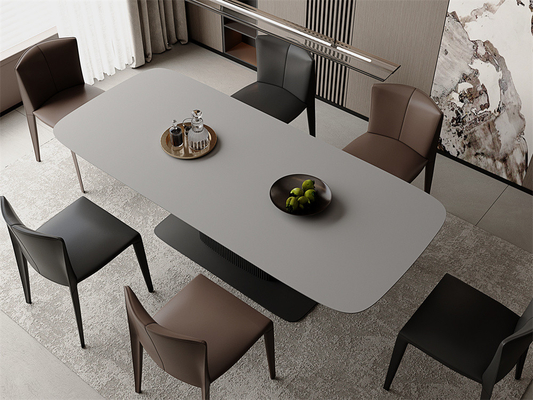 Matte Glazed Porcelain Sintered Stone Slab 1600x3200mm And Grey Porcelain Rock Slab For Living Room