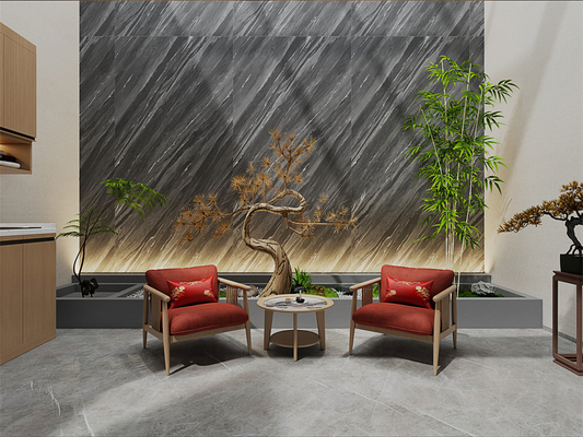 Grey 1600x3200mm Eco-Friendly Wall Matt Sintered Stone Slab For Shopping Mall