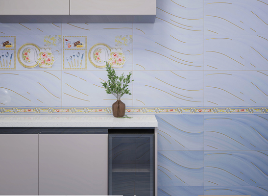 Light Blue Tile 30x60cm No Fade Ceramic Tile And Interior Wall Tiles For Shower