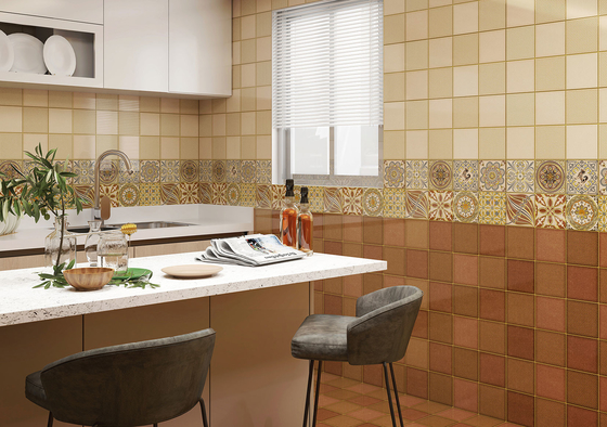 Brown And Yellow 300x600mm Ceramic Tiles And Indoor Wall Tiles For Living Room