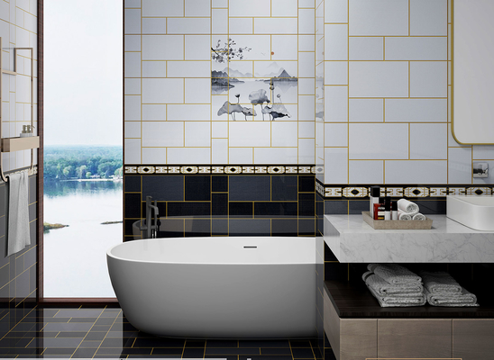Wear-Resistance 30x60cm Indoor Wall Glazed Ceramic Tile And Decorative Tiles For Hotel