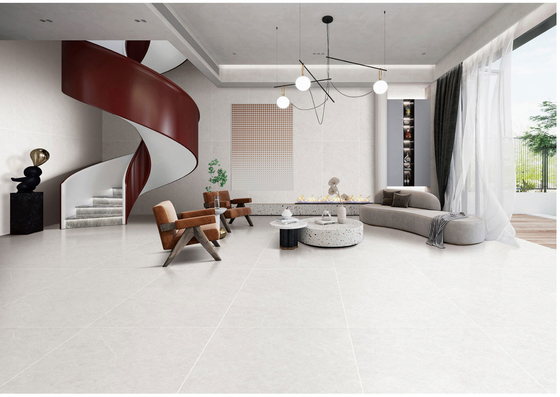 White 750x1500mm Non-Slip Soft Glazed Porcelain Floor Tile