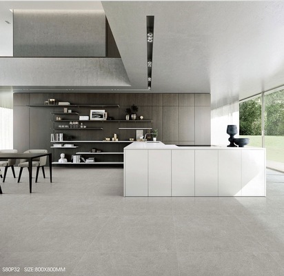 Middle Grey And 750x1500mm Inside Floor Soft Glazed Porcelain Tile  For Office And Living Room