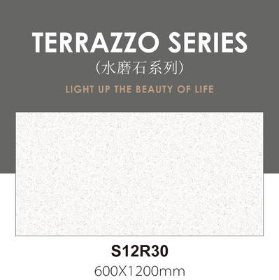 600x1200mm Grade AAA Gray Terrazzo Inside Wall Textured Baby Face Glazed Porcelain Tiles For Decor