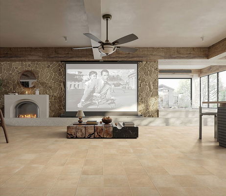 60x60cm Light Yellow Indoor Floor Soft Glazed Porcelain Decoration Tiles For Living Room