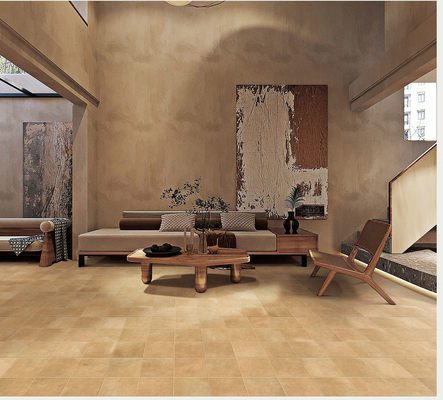Anti-Slip Light Brown Exterior Floor Eco-Friendly Ceramic Tiles For Bedroom 600x600m