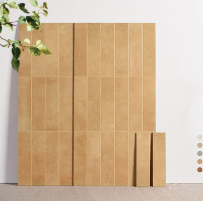 Non-Slip Indoor Tiles And Textured Ceramic Wall Tiles For Living Room 400x800mm Light Brown