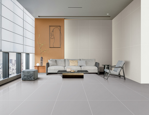 Starry Glaze 600x1200mm Textured Porcelain Floor Tile For Office Grade AAA Gray