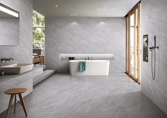 Wear-Resistant Indoor Wall Soft Glazed Ceramic Tiles Gray 400x800mm For Decor And Shower