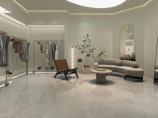 Stunning Interior Floor Durable 1200x1200mm Gray Glazed Polished Porcelain Tile For Bathroom And Bedroom