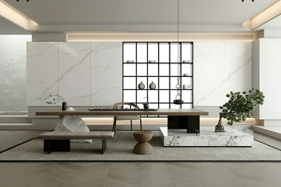 Indoor Floor W.A 0.5% No Fade 900x1800x9mm Polished Glazed Porcelain Tile For House Bedroom
