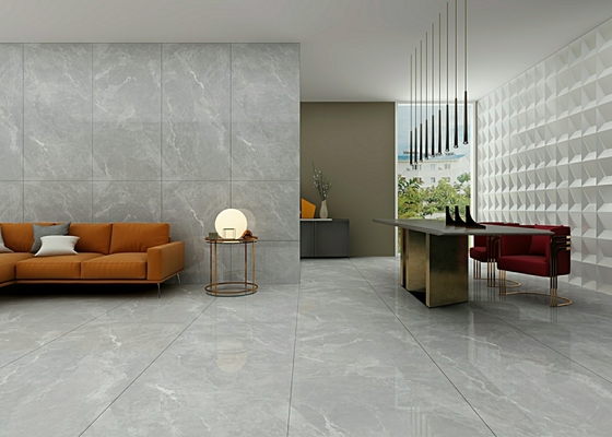 Retro Stunning 900x1800x9mm Grey Marble Look W.A 0.5% Outdoor Floor Glazed Polished Porcelain Tile For Bathroom