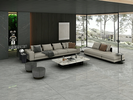 Gray Stunning	Retro Outside Wall 900x1800x9mm Glazed Polished Porcelain Tile ISO9001 For Decoration And Design