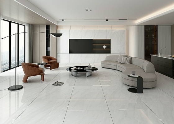 Firebrick Gray Durable Tiles Indoor 900x1800x9mm Floor Porcelain Glazed Polished Tile For Balcony and Building