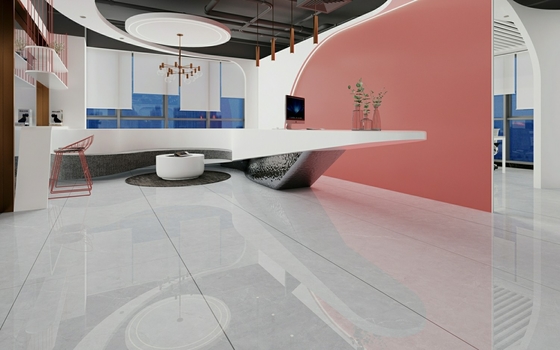 Wear-Resistant 900x1800x9mm Durable Interior Floor SGS Glazed Polished Porcelain Tile For Bedroom And Apartment