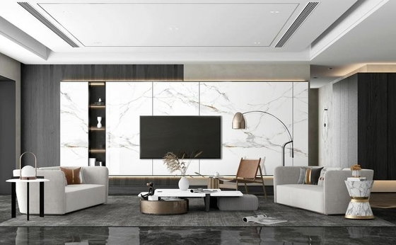 Carrara Indoor Floor And Wall Tile Polished Glazed Porcelain Tile 900x1800x9mm For Decoration And Building