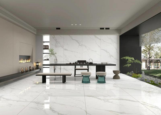 Stunning Interior Wall Glazed Polished Porcelain Tile For Living Room And Carrara 1200x1800x9mm No Fade Indoor Floor Tiles Decoration