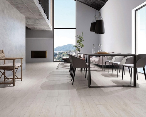 200x1200mm Yellow Gray Wooden Porcelain Floor Strips AAA Grade