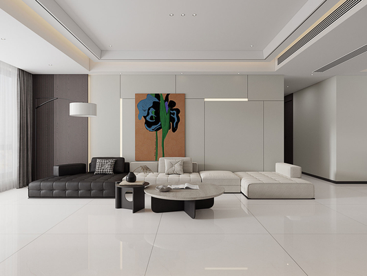 Beige Waterproof Polished Sintered Stone Slabs 1200x1200mm For Restaurant
