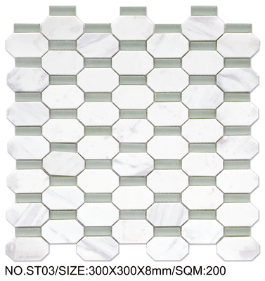 Firebrick White 300x300mm Natural Stone Mosaic For Rebuilding and Swimming Pool
