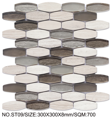 Beige and Gray Stunning 300x300mm Natural Stone Mosaic For Renovation and Project