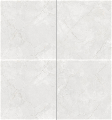 Stunning Marble 800x800mm Light Gray Polished Glazed Porcelain Tiles For Hotel Antibacter
