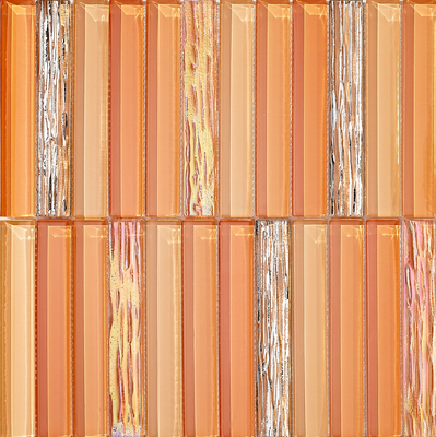 Stain-resistant Brown 300x300mm Glass Mosaics For Rebuilding and Dining Room