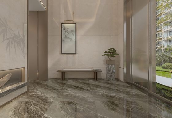 1000x1000mm Non-Slip	Acid-Resistant Gray Indoor Floor Polished Glazed Porcelain Tile	For Decoration and Shopping Mall