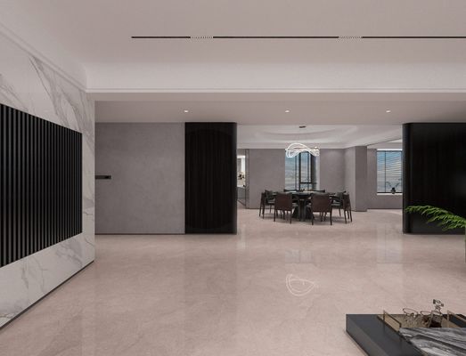 Acid-Resistant	Modern Inside Floor Polished Glazed Porcelain Tile 1mx1m Light Brown For Project And Renovation