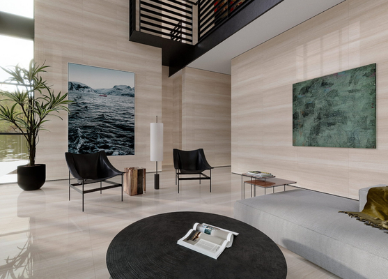 Light Yellow 1000x1000mm Durable Stunning Indoor Floor Polished Glazed Porcelain Tile For House