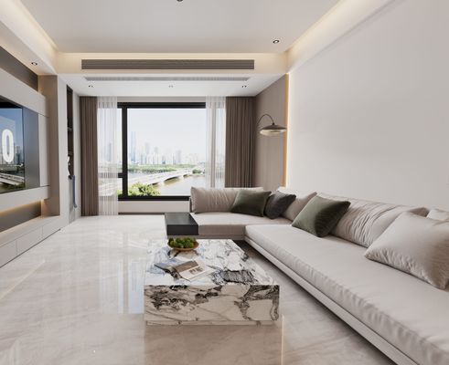 Scratch-Resistant Stylish	Inside Floor 1000x1000mm Polished Glazed Porcelain Tile For Office Design