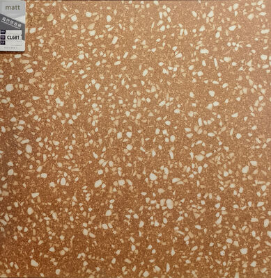 Firebrick Brown 600x600mm Terrazzo  Ceramic Floor Tiles For Bathroom and Balcony