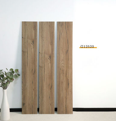 Brown Stunning 200x1200mm Indoor Porcelain Floor Tiles For Living Room and Bedroom