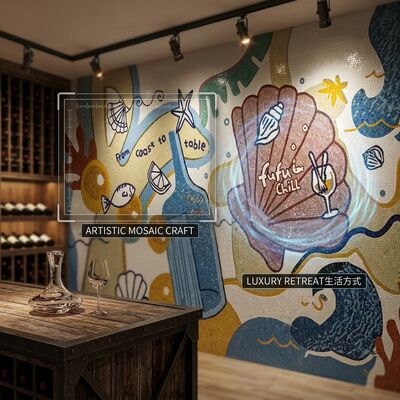 Stunning Cartoon Jade Glass Mosaics for Swimming Pool and Decoration